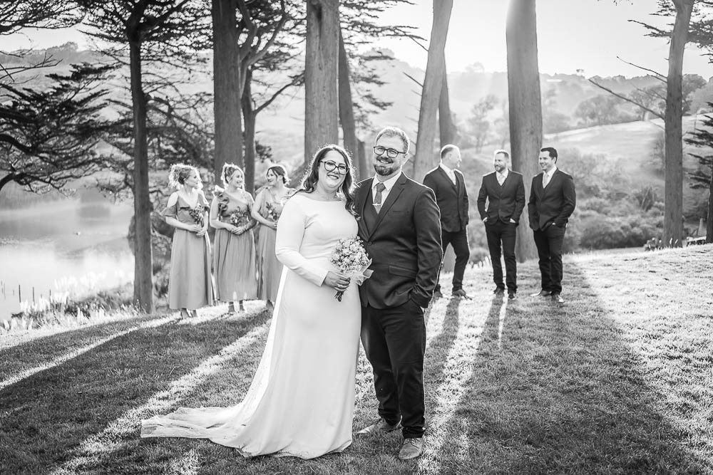 Wedding couple at Lochend Woolshed Dunedin